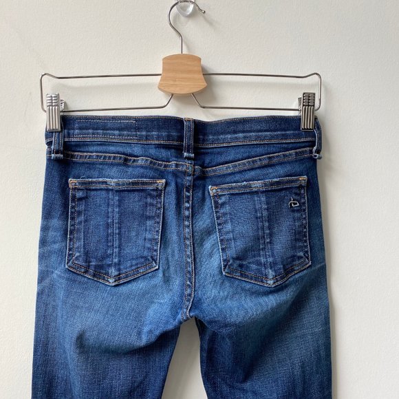 RAG & BONE - SKINNY DISTRESSED KNEE HAMPSTEAD JEAN - Picture 8 of 14